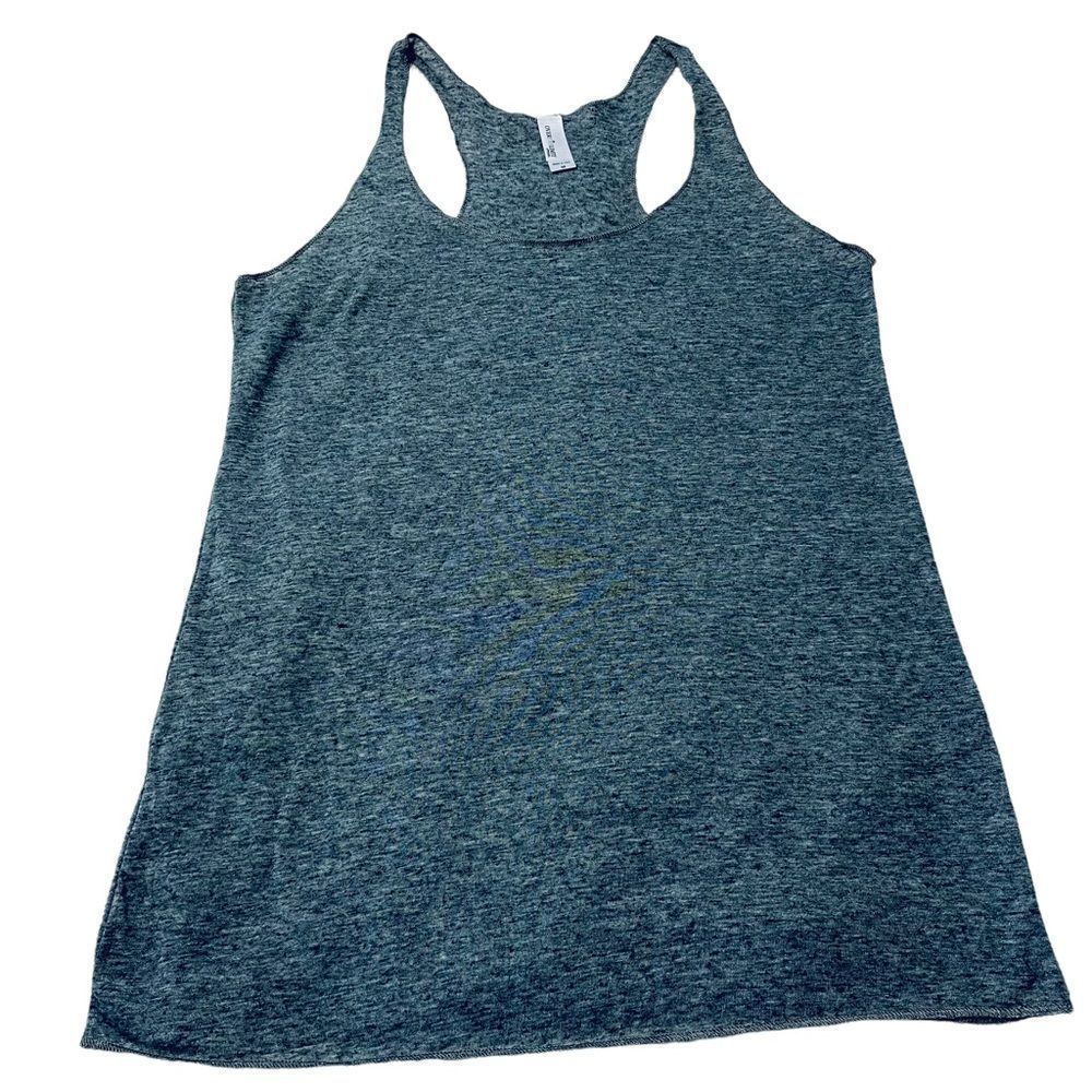 NWOT Over the Limit Gray Racerback Tank Top - Picture 3 of 13